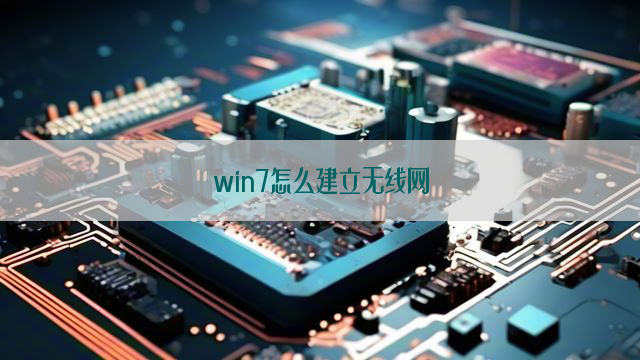 win7怎么建立无线网