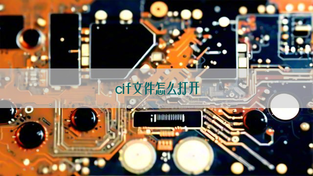 cif文件怎么打开